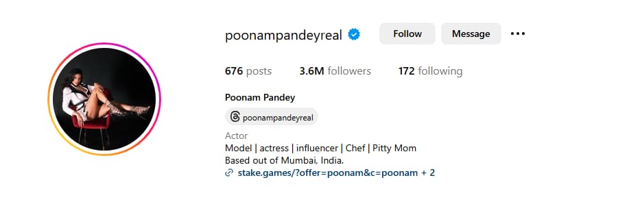 Poonam Pandey - India’s XXX Siren Who Turned Controversy Into Currency