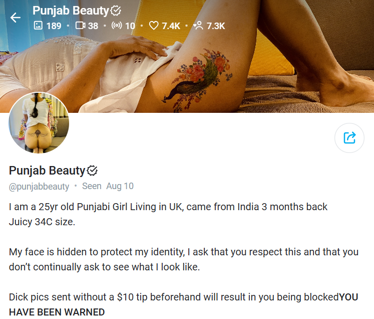 Punjab Beauty - NRI - India OnlyFans - Profile Account
