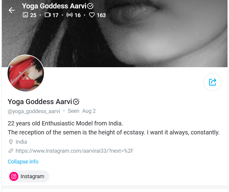 aarvi onlyfans Indian Yoga Model