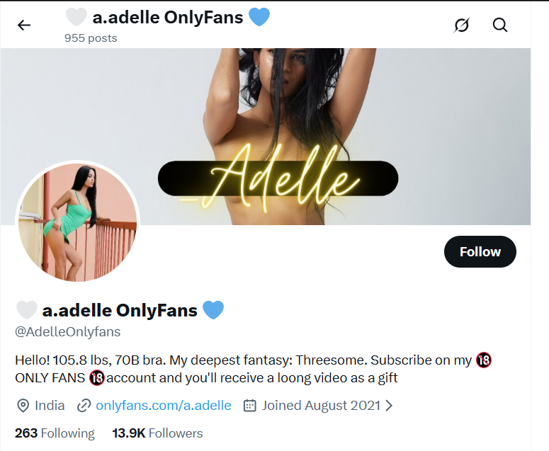 adelle india onlyfans model