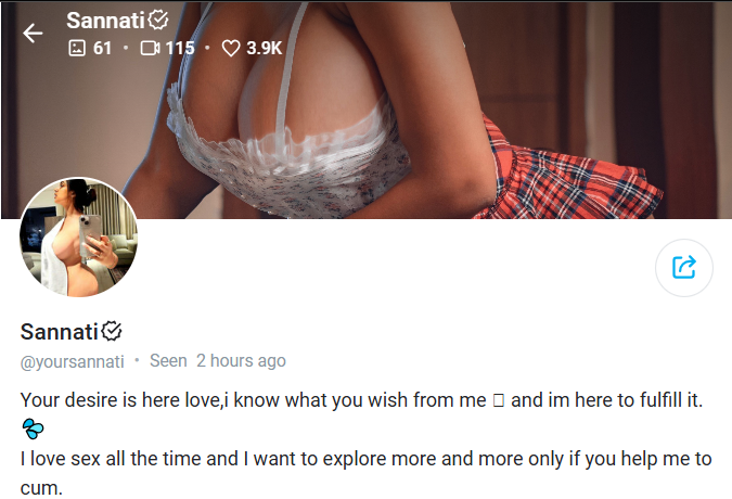 Sannati Mitra - Indian OnlyFans Account