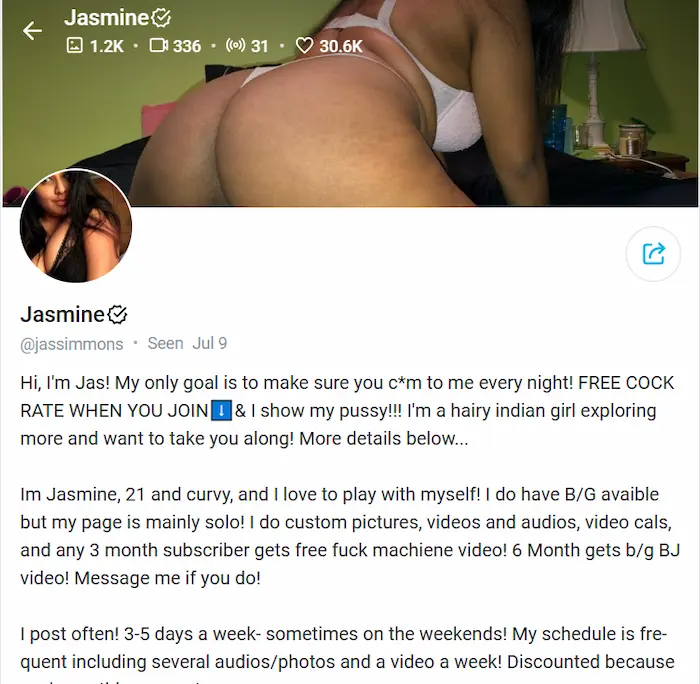 Jasmine - Curvy Indian OnlyFans Creator in Washington D.C. Profile Banner